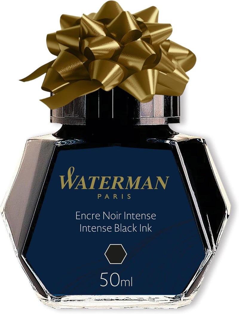 وترمان زجاجة حبر لاقلام الحبر السائل (اقلام الريشة)، حبر اسود كثيف (S0110710) 50 مل من ووتر مان - Image 1